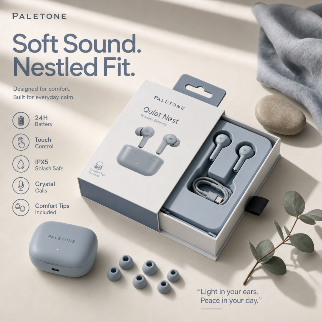 Paletone Quiet Nest Wireless Earbuds