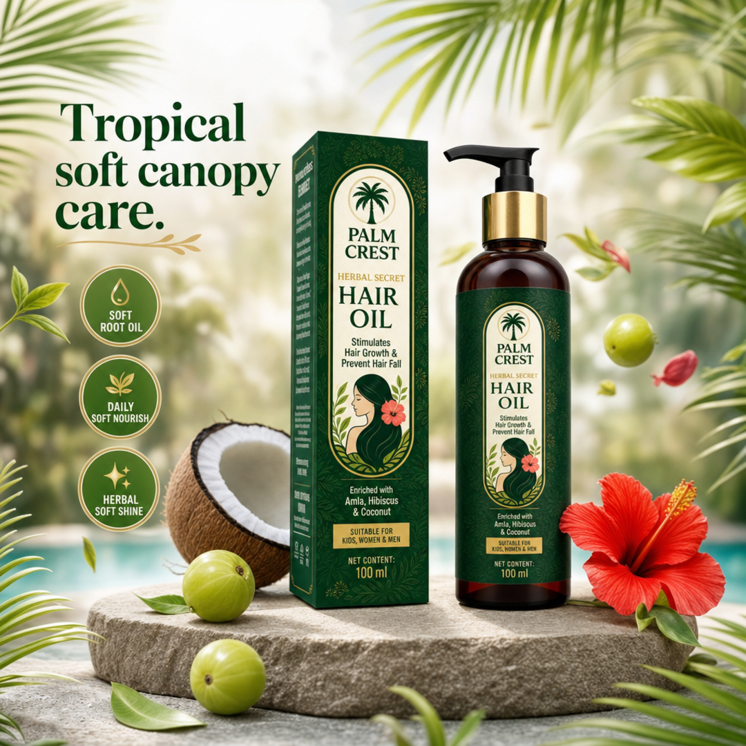 Palm Crest Tropical Herbal Hair Oil