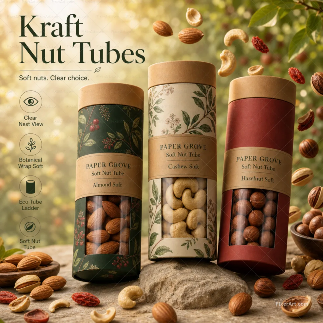 Paper Grove Kraft Nut Tubes