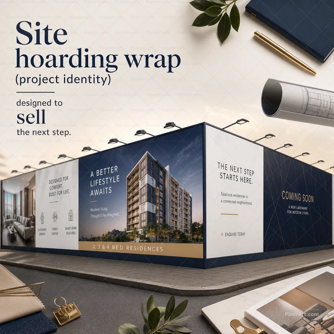 Pass Leaflet Site hoarding wrap