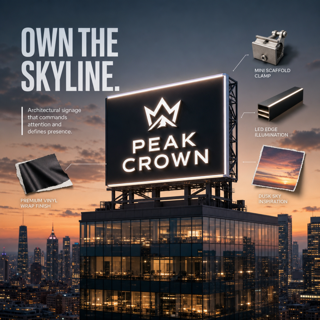 Peak Crown Rooftop Billboard Branding