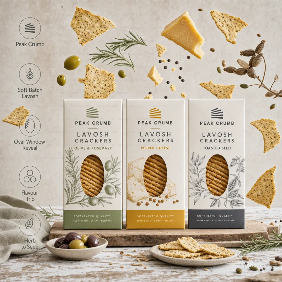 Peak Crumb Lavosh Cracker Trio