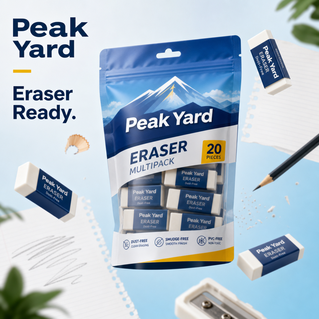Peak Yard Eraser Multipack Hanging Pouch