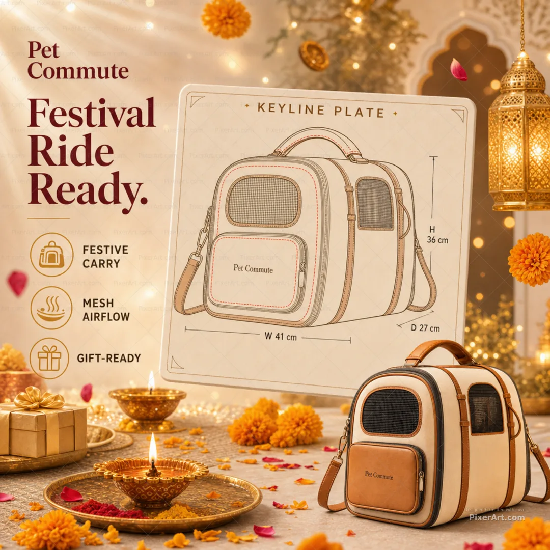 Pet Commute Festival invitation (Diwali
