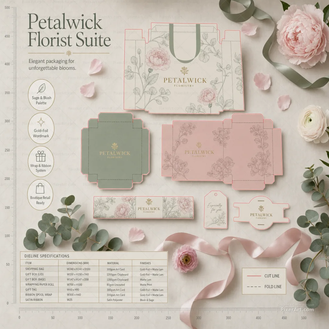 Petalwick Florist Packaging Suite