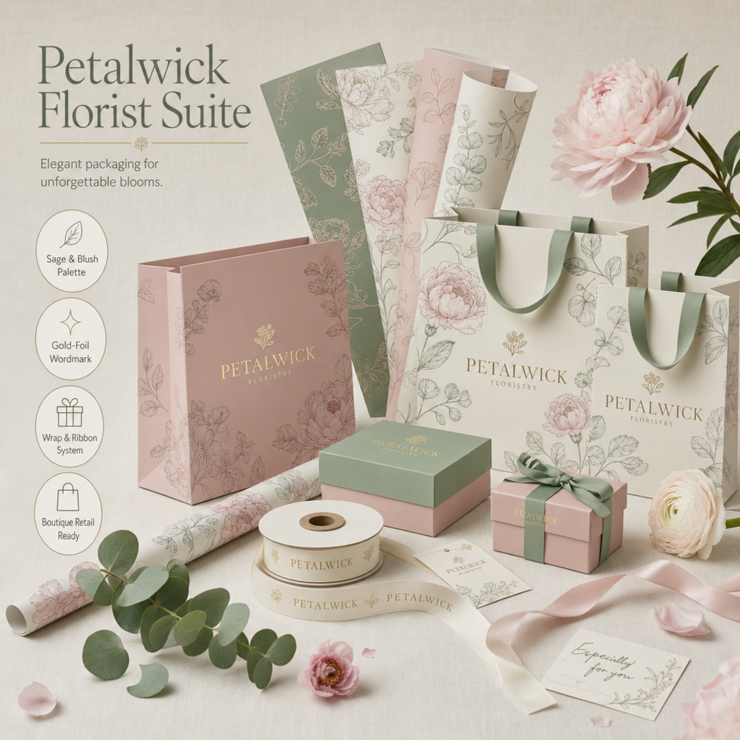 Petalwick Florist Packaging Suite