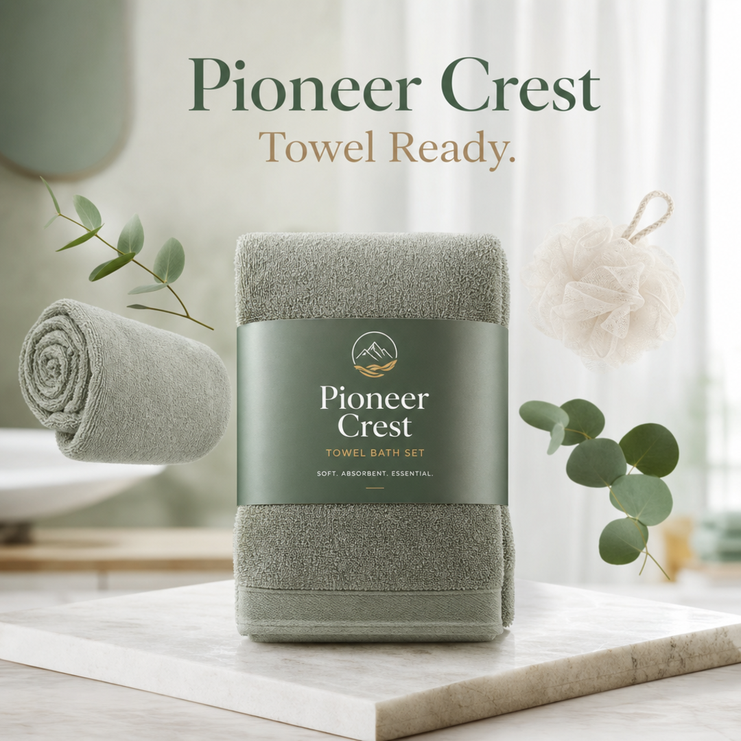 Pioneer Crest Towel Bath Set Fold Band
