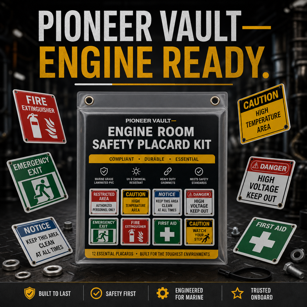 Pioneer Vault Engine Room Safety Placard Kit