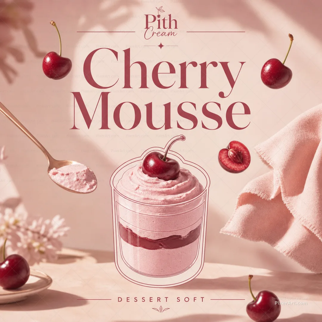 Pith Cream Cherry Mousse Poster