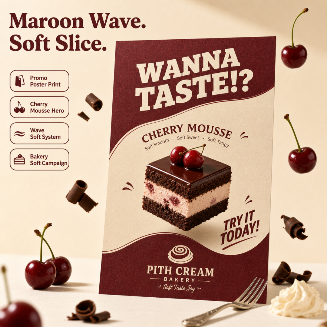 Pith Cream Cherry Mousse Poster