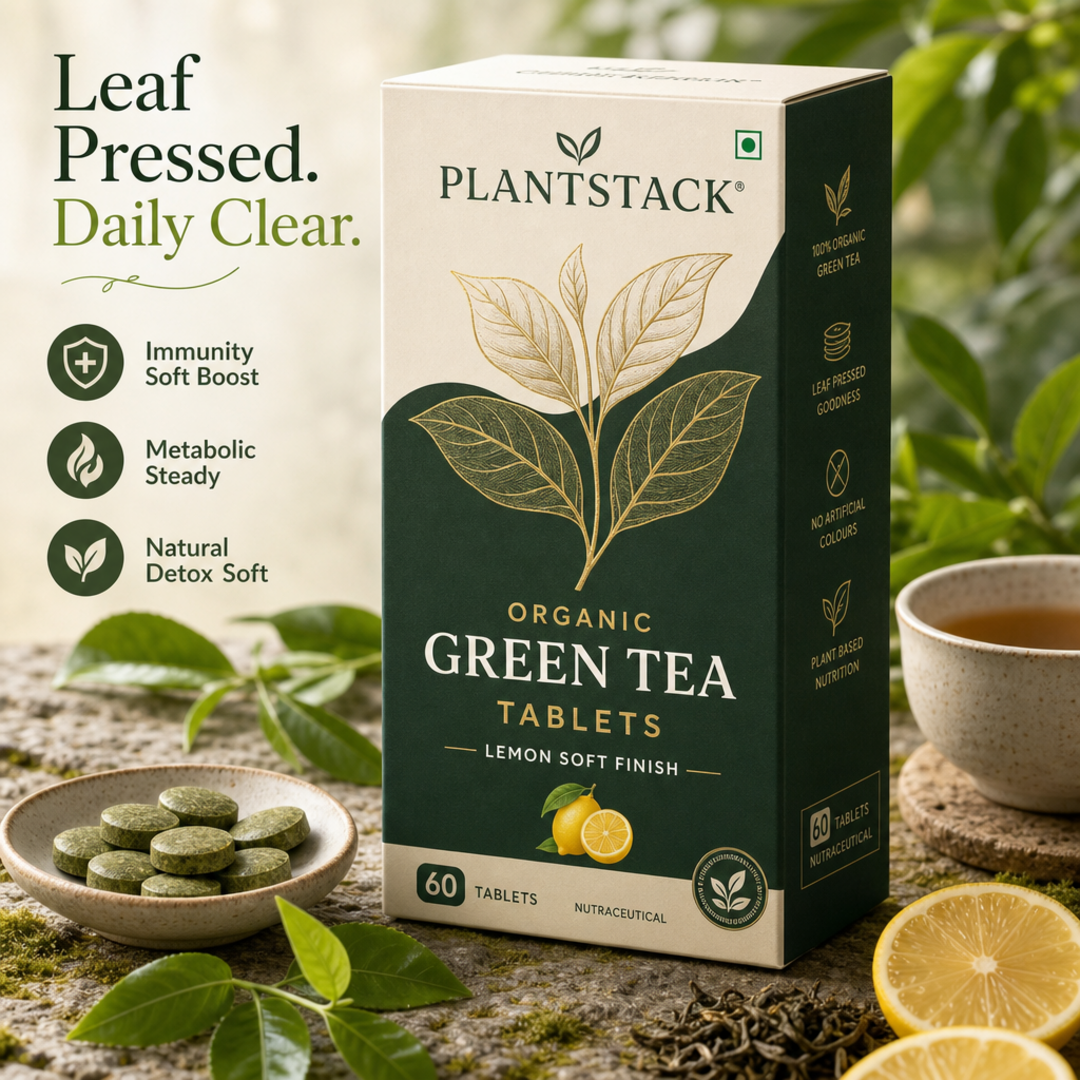 PlantStack Organic Green Tea Tablets