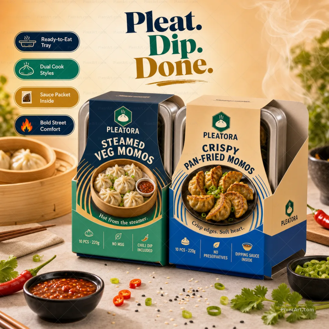 Pleatora Steamed & Crispy Momo Trays