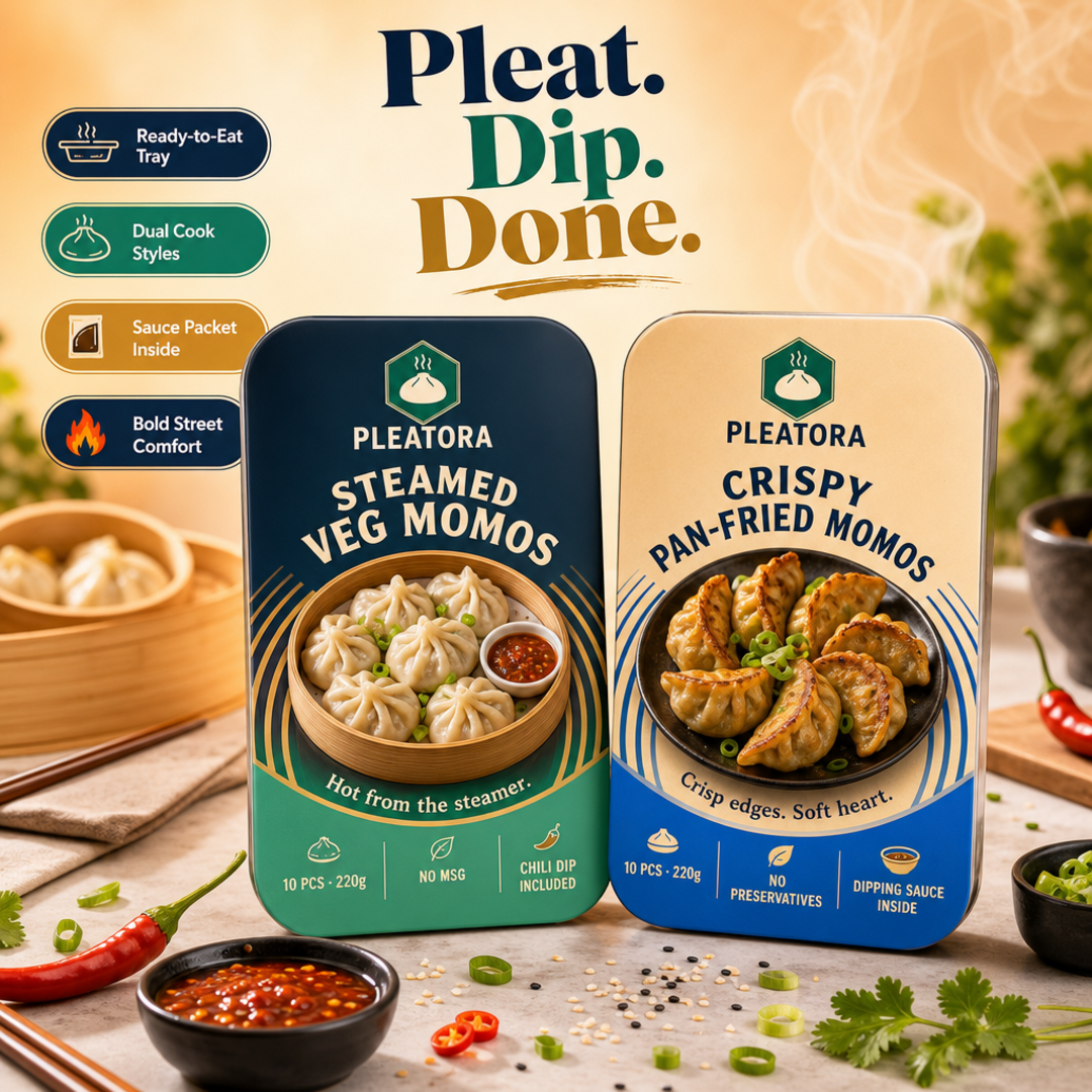 Pleatora Steamed & Crispy Momo Trays