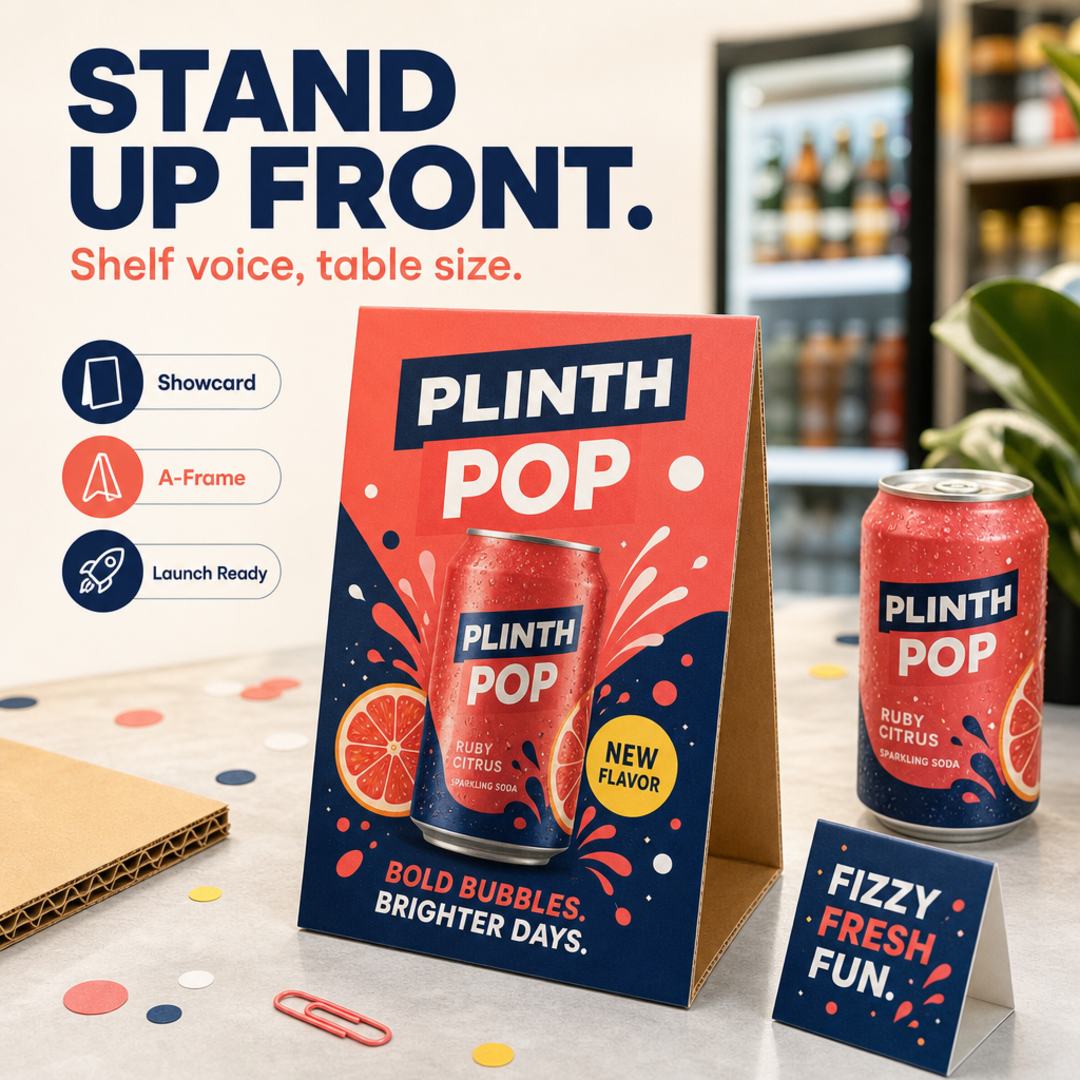 Plinth Pop Product Standee