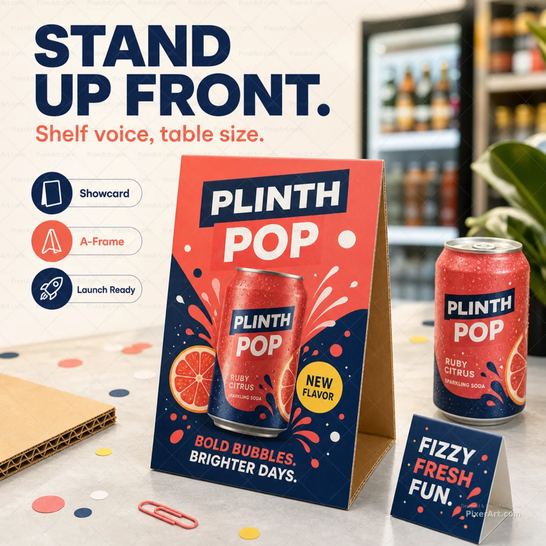 Plinth Pop Product Standee