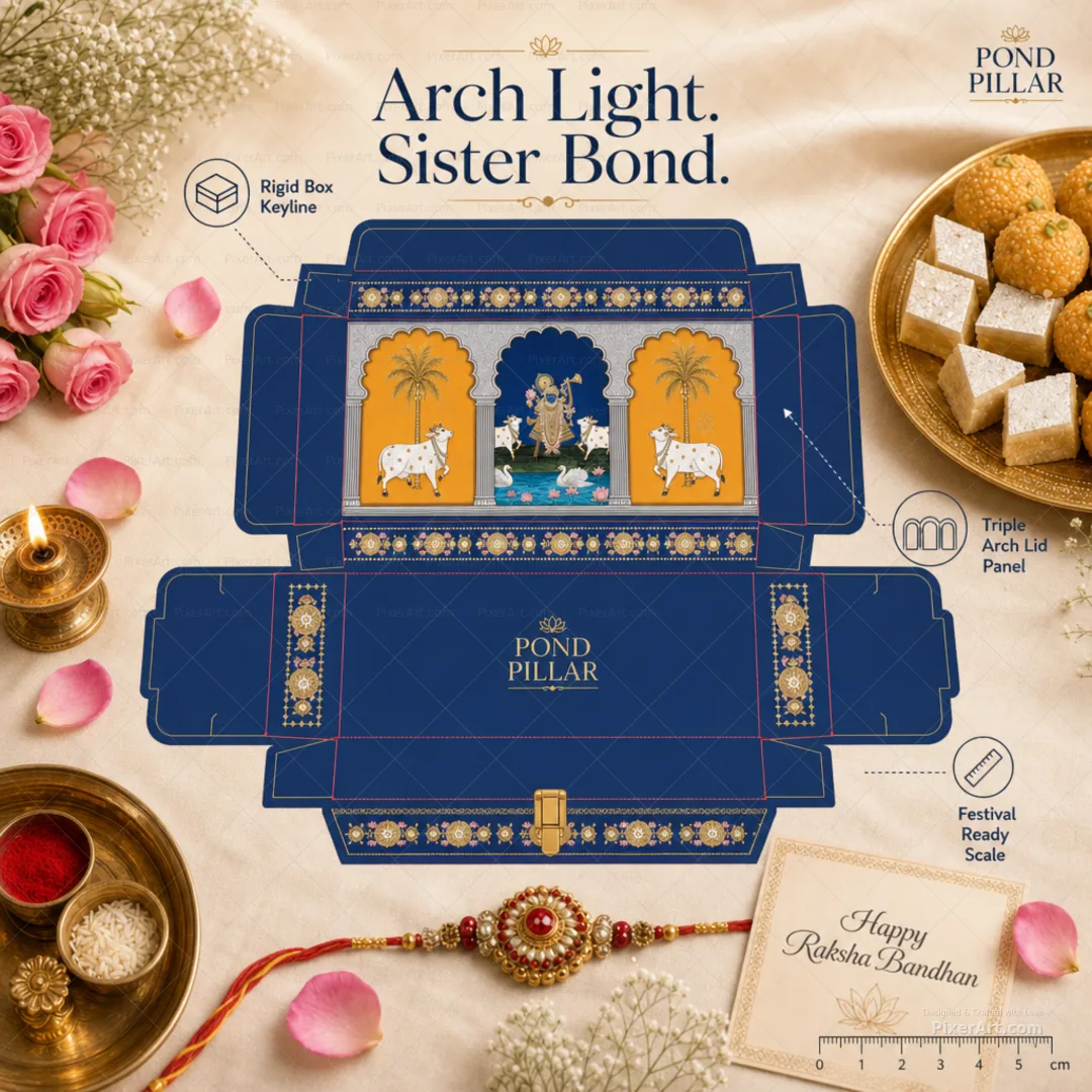 Pond Pillar Arch Rakhi Box