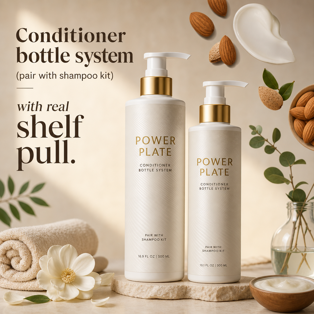 Power Plate Conditioner bottle system