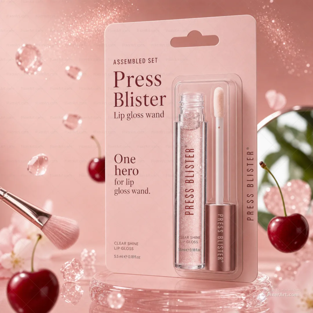 Press Blister Lip gloss wand