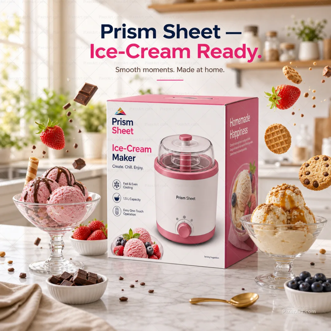 Prism Sheet Ice-Cream Maker Home Appliance Box