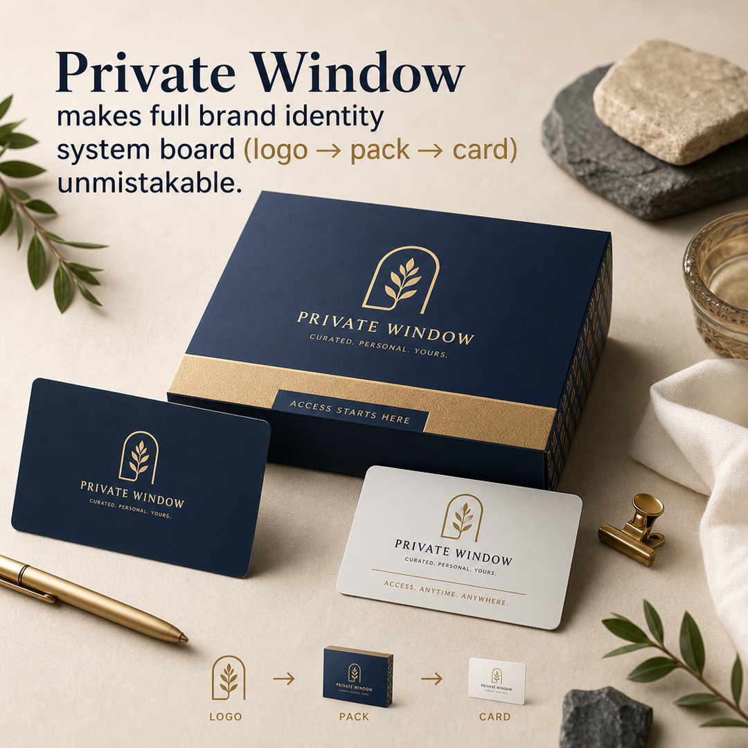 Private Window Full brand identity system board