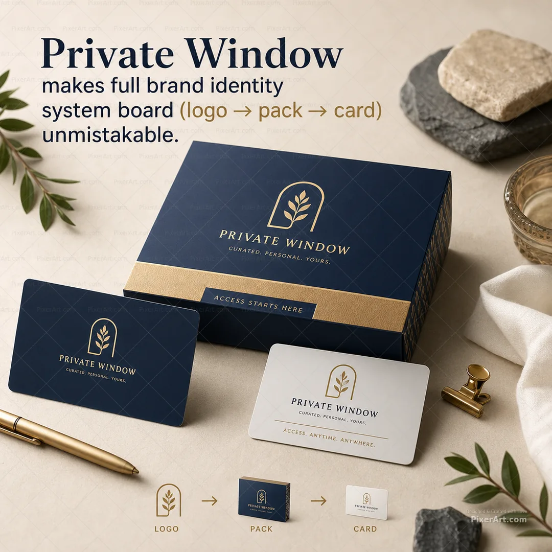 Private Window Full brand identity system board