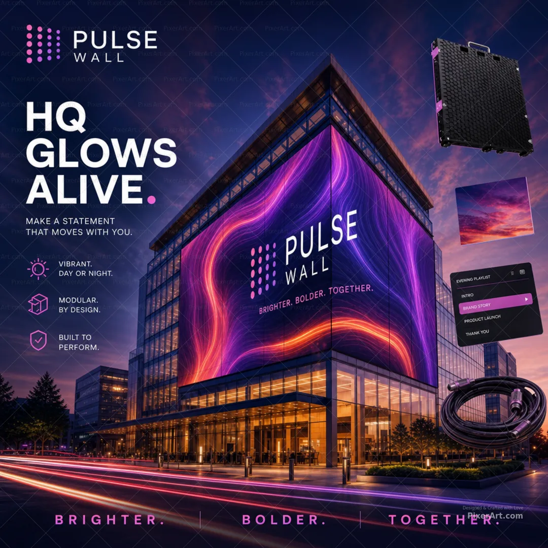 Pulse Wall LED HQ Media Facade