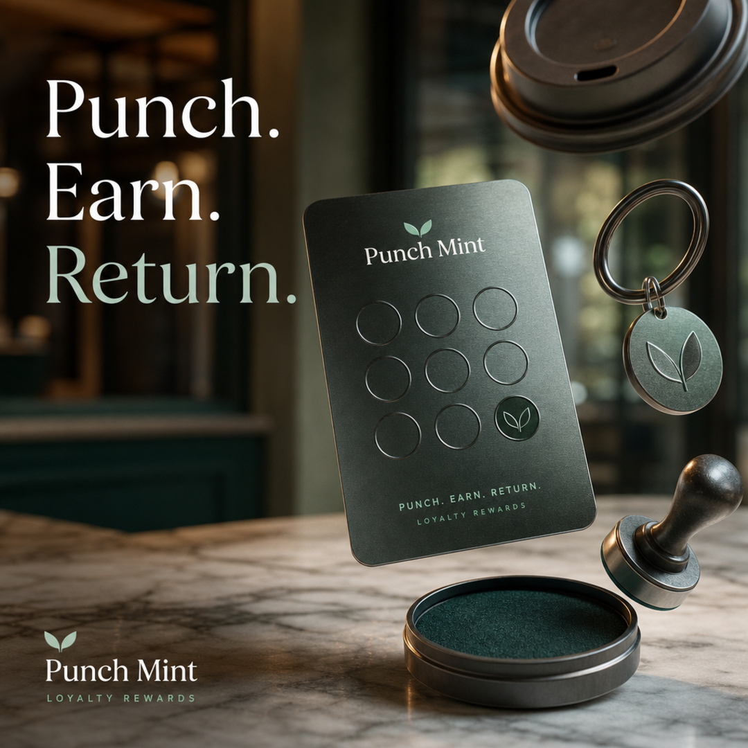 Punch Mint Metal Loyalty Card
