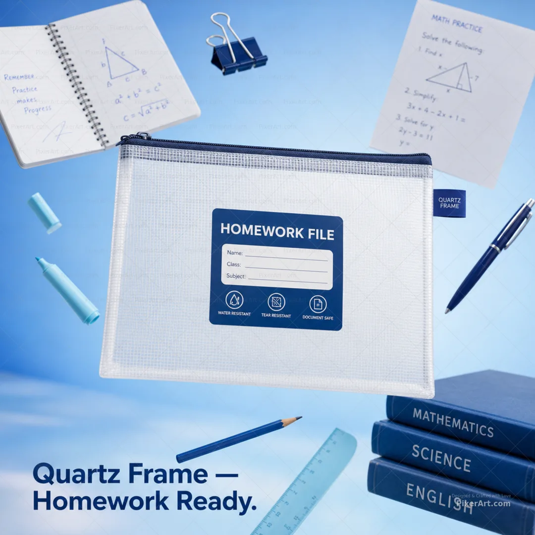 Quartz Frame Homework Folder / Polyfile Sleeve