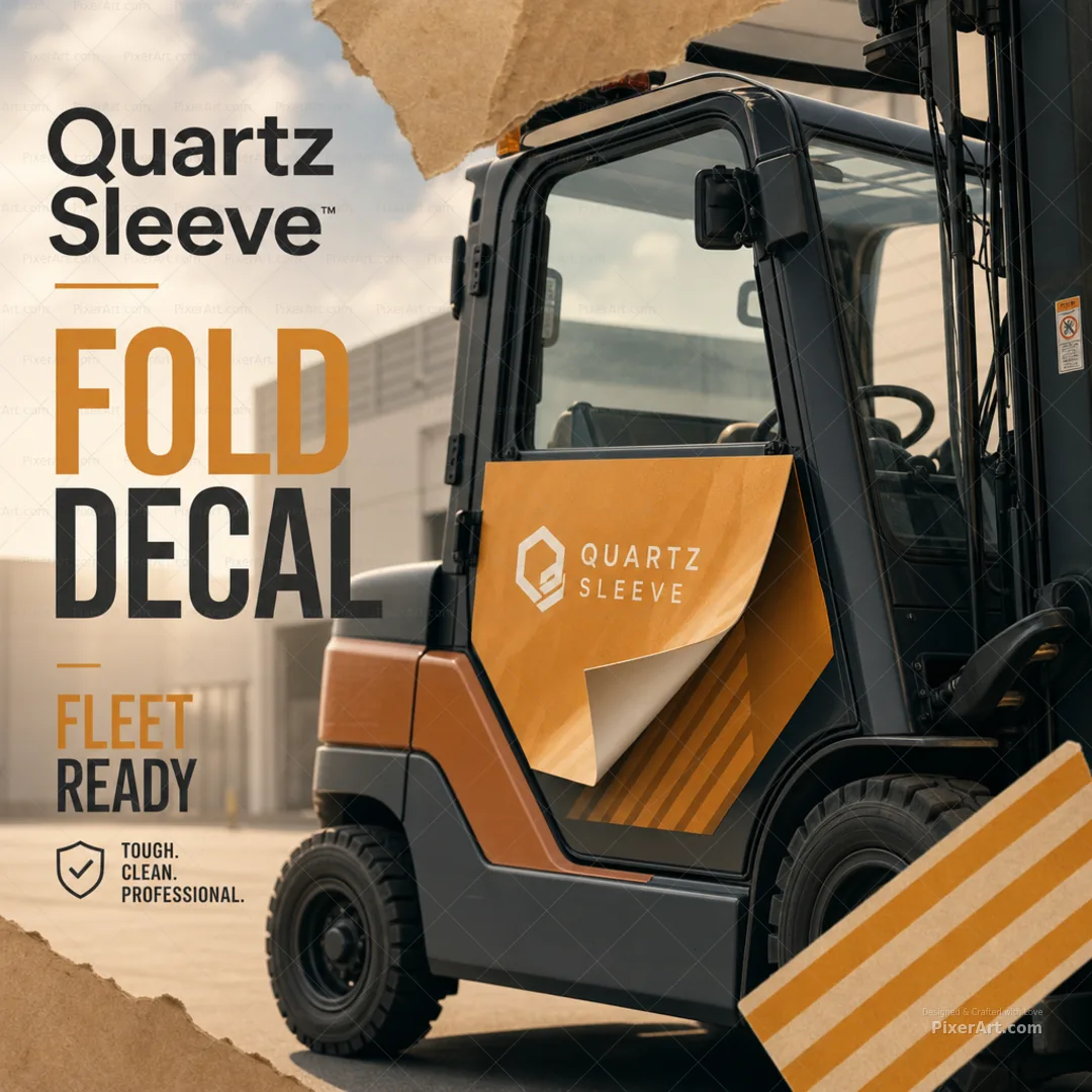Quartz Sleeve Forklift Fleet Door Decal Wrap