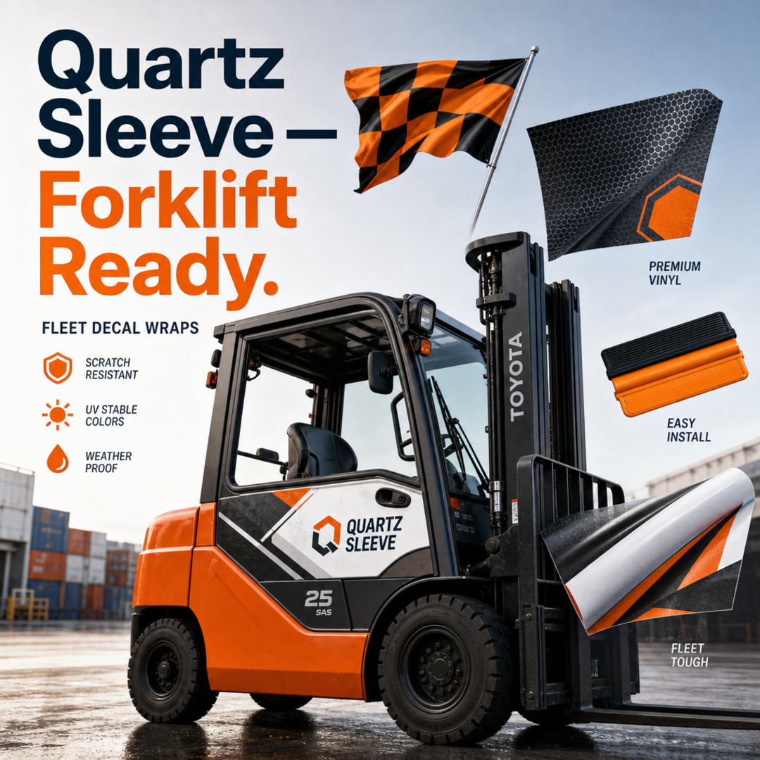 Quartz Sleeve Forklift Fleet Door Decal Wrap
