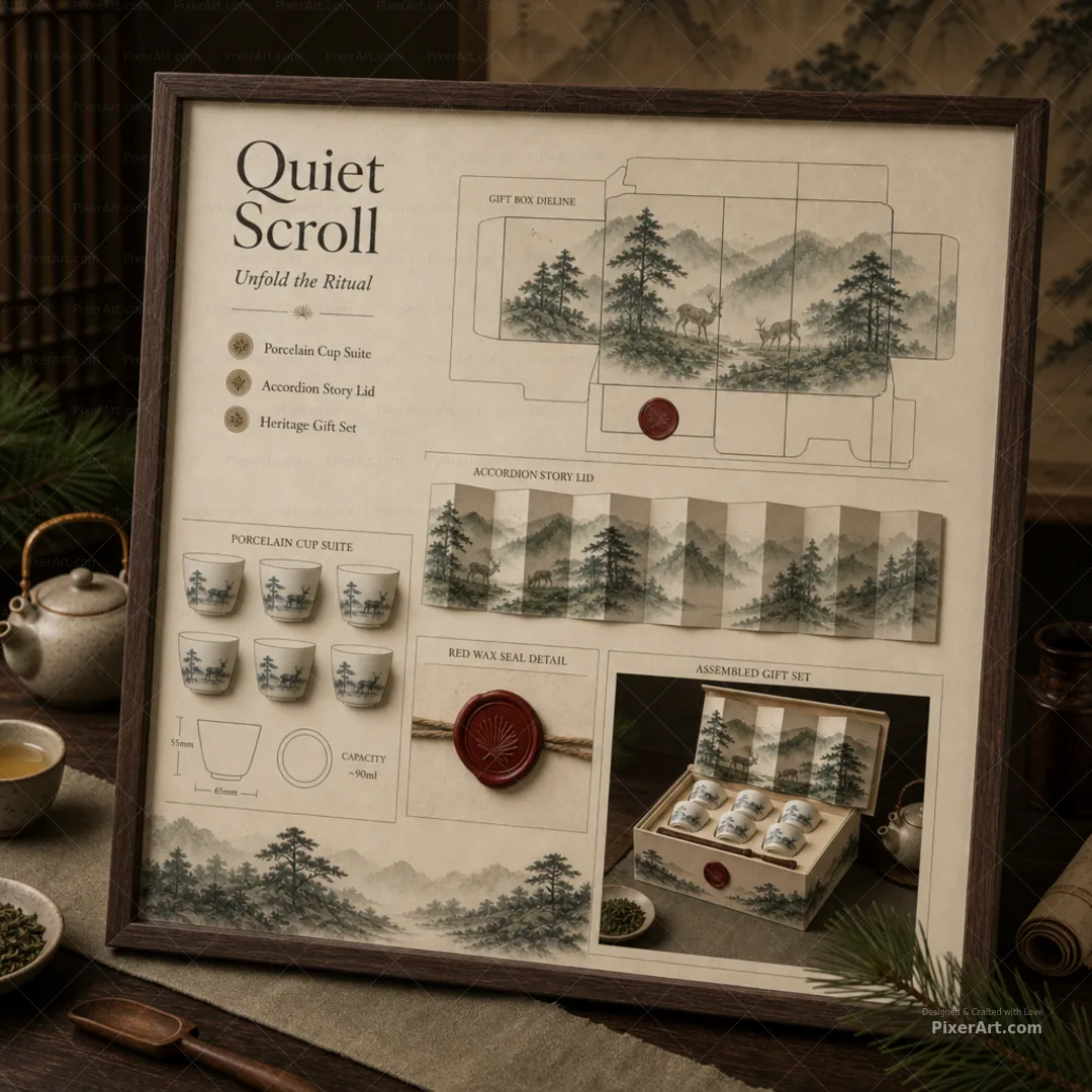 Quiet Scroll Tea Ceremony Gift Set