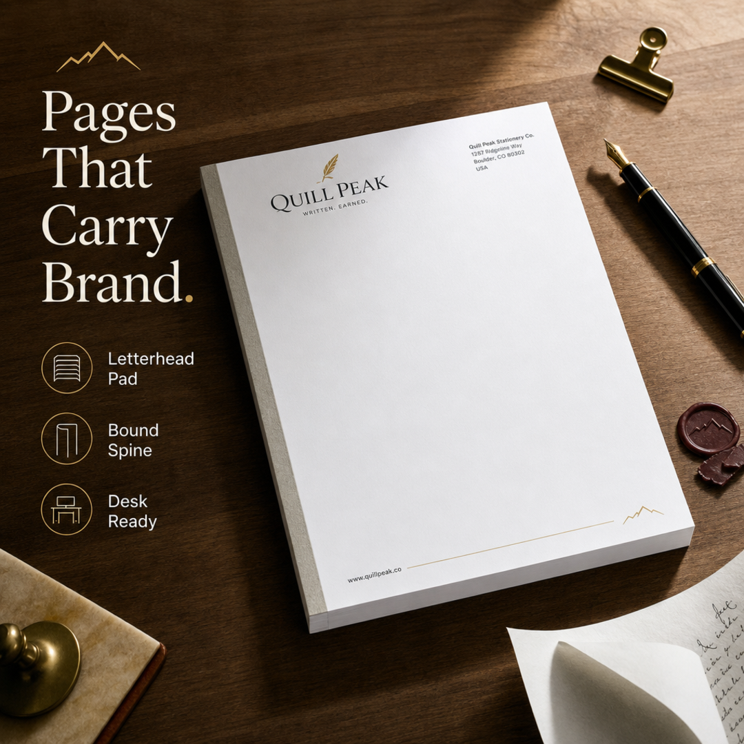 Quill Peak Letterhead Pad
