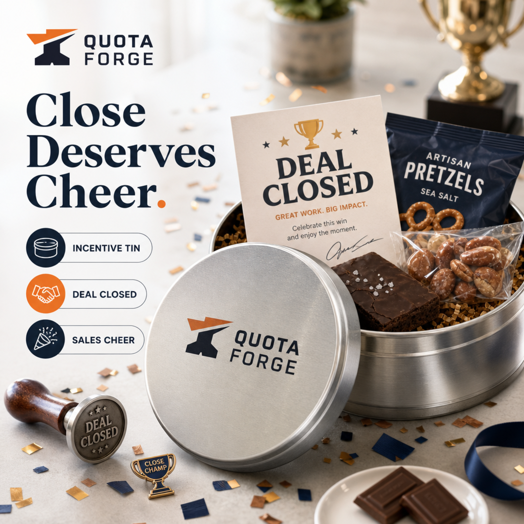 Quota Forge Sales Incentive Tin