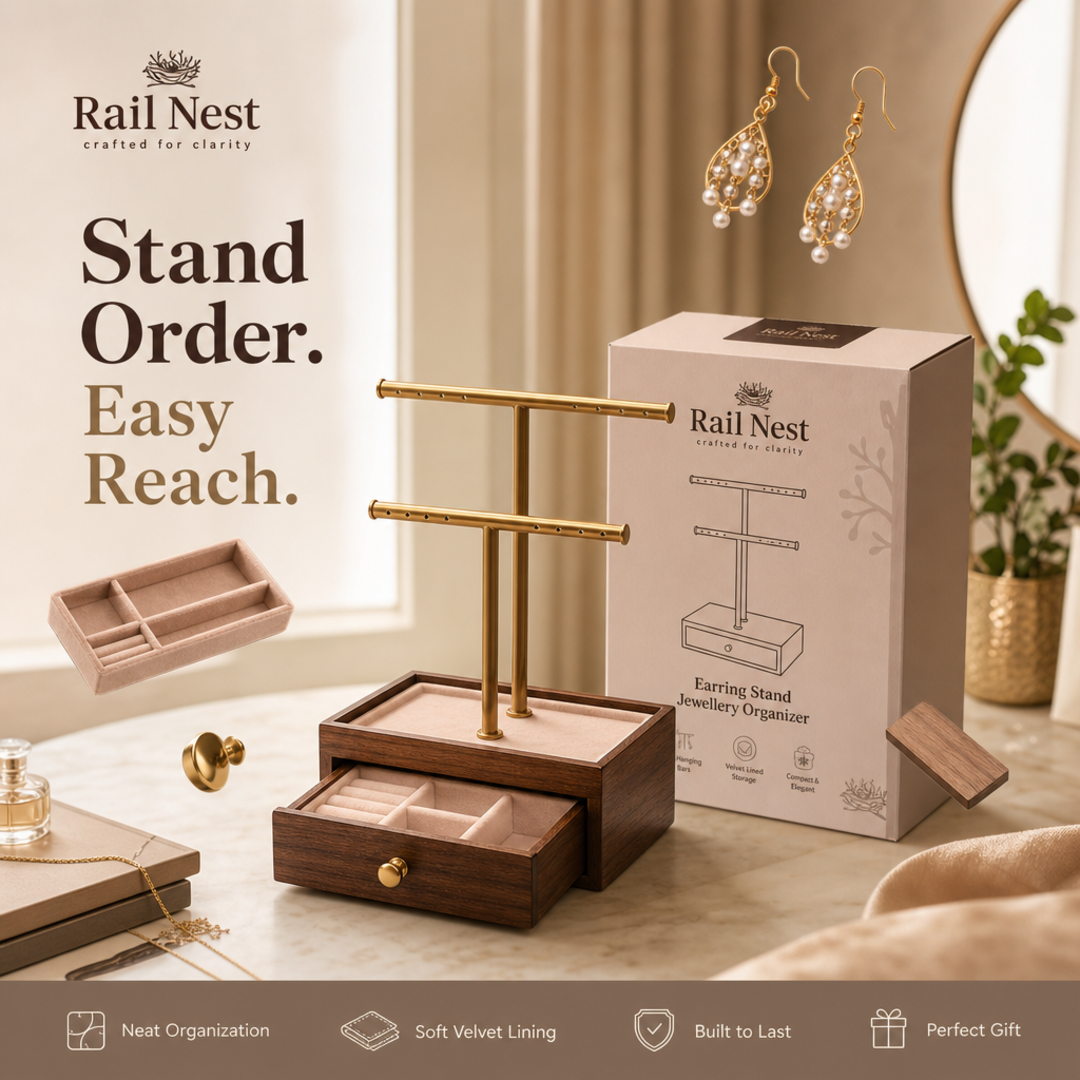 Rail Nest Earring Stand Organizer