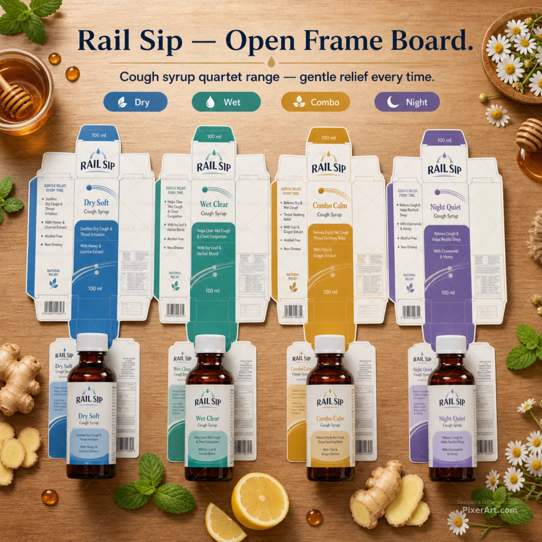 Rail Sip Cough Syrup Quartet