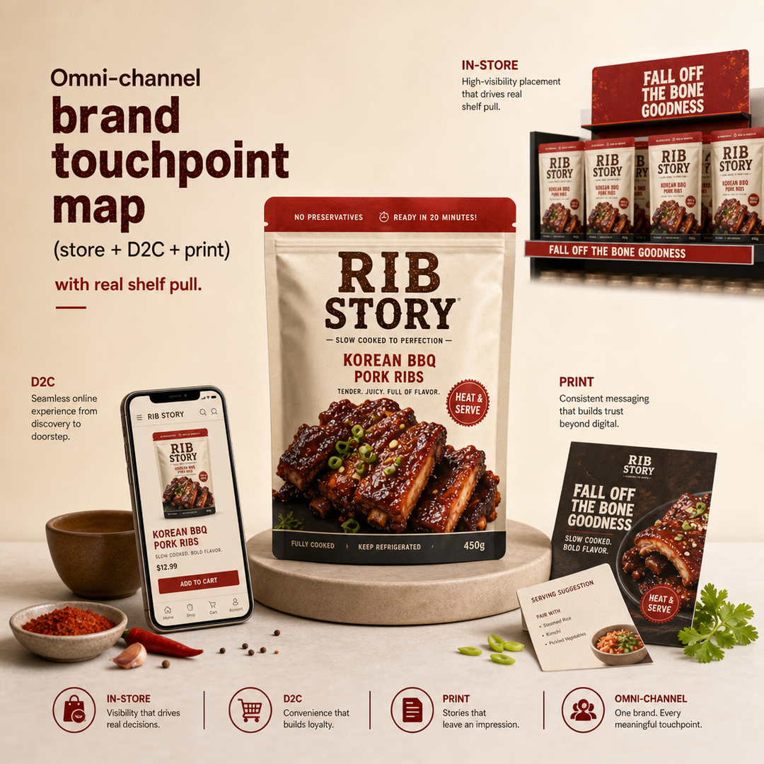 Rib Story Omni-channel brand touchpoint map