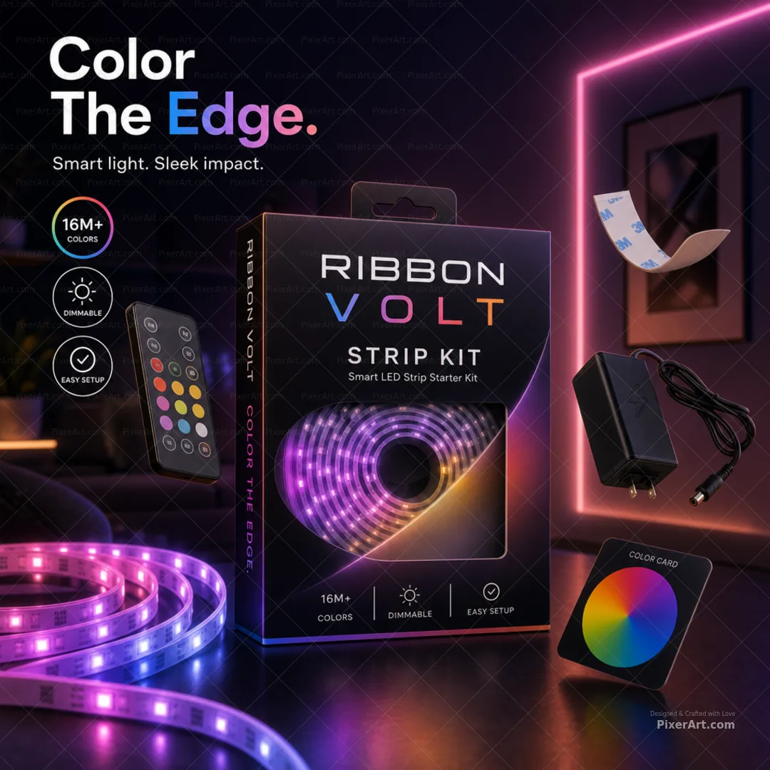 Ribbon Volt Led Strip Kit Carton