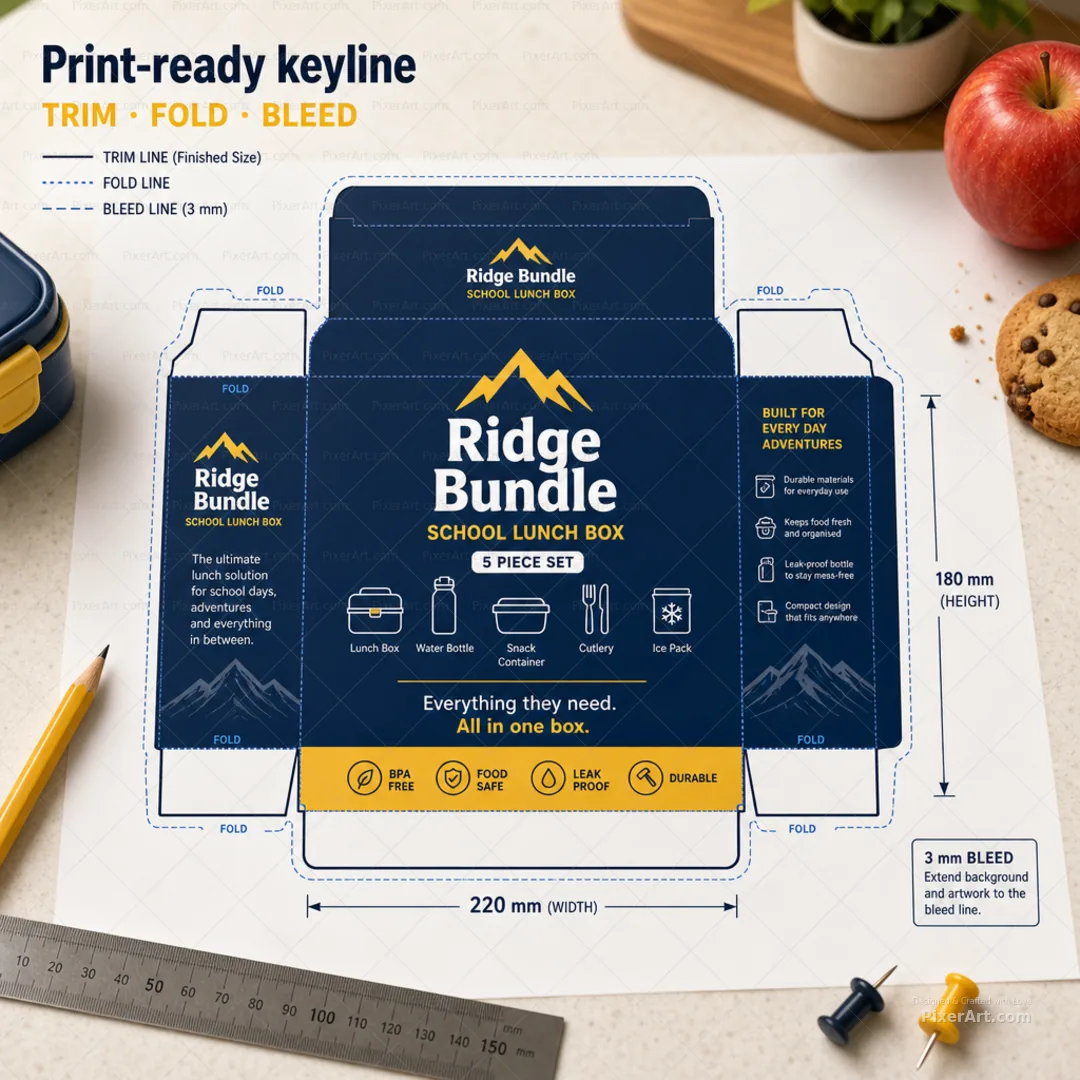 Ridge Bundle School Lunch Box Retail Carton