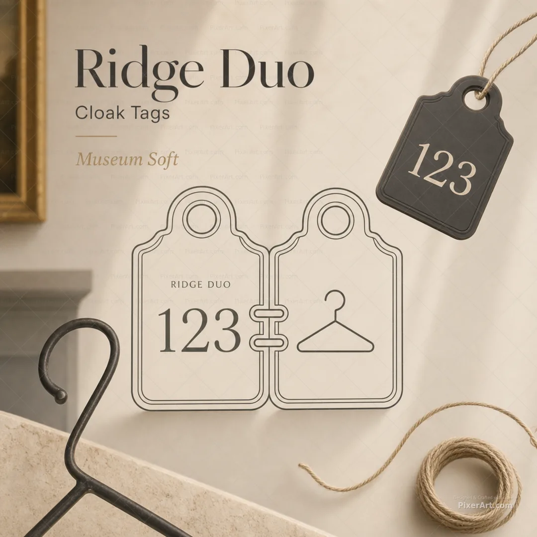 Ridge Duo Museum Cloakroom Tag System