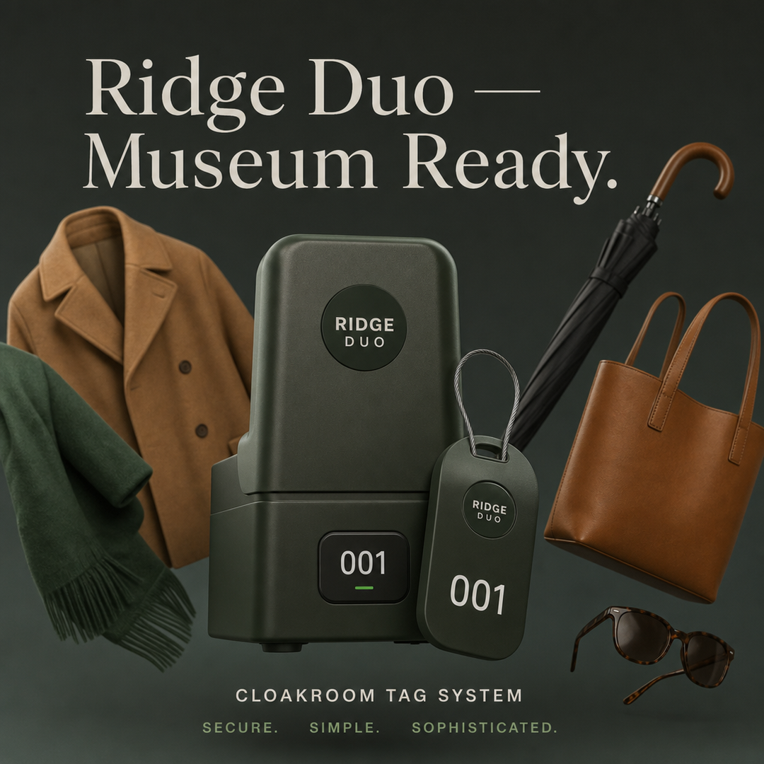 Ridge Duo Museum Cloakroom Tag System