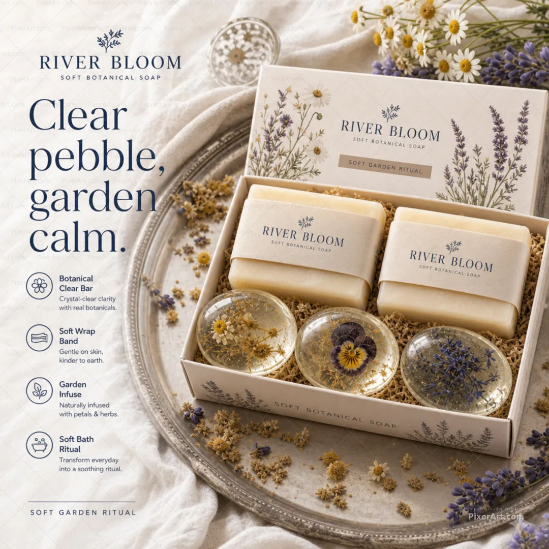 River Bloom Botanical Clear Soaps