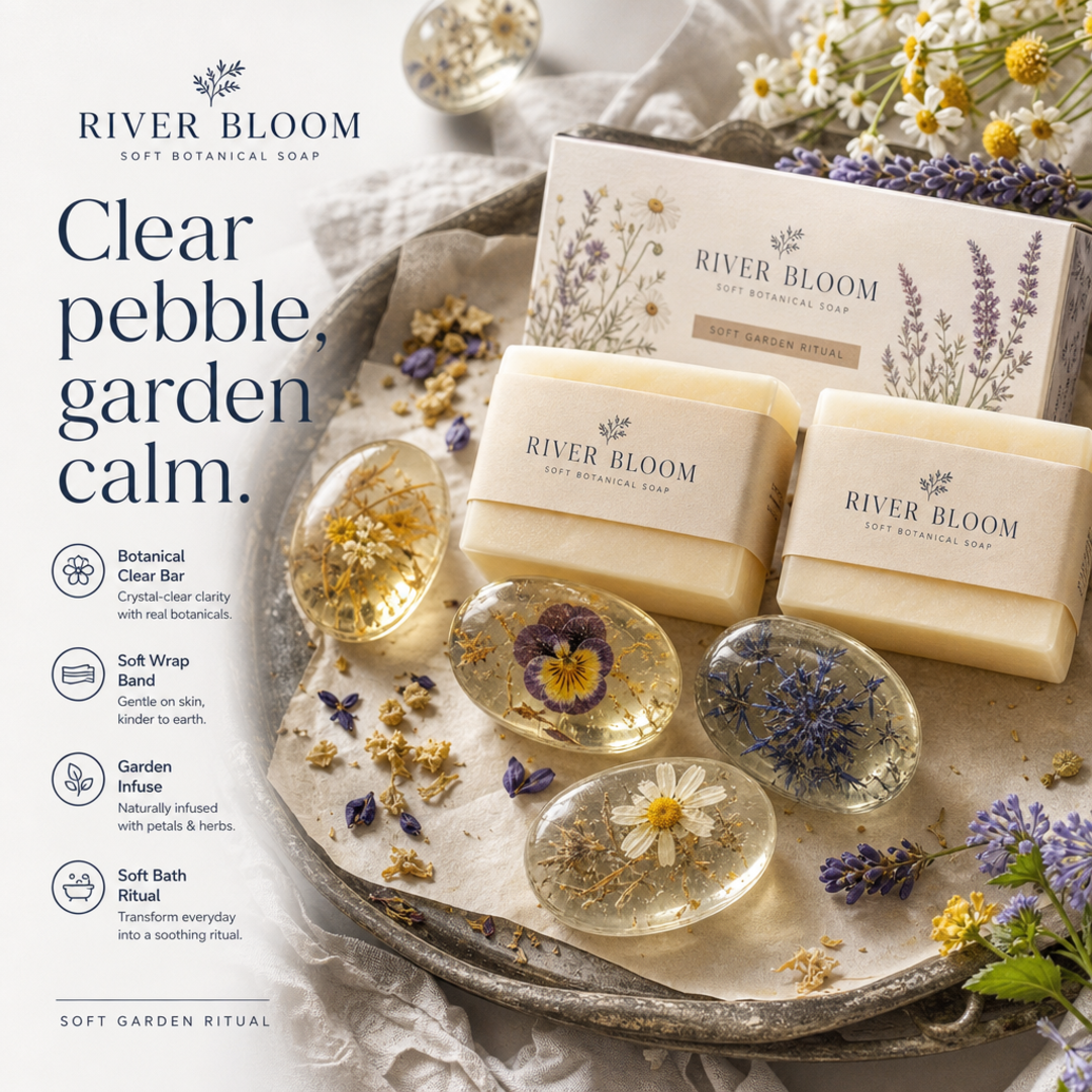 River Bloom Botanical Clear Soaps