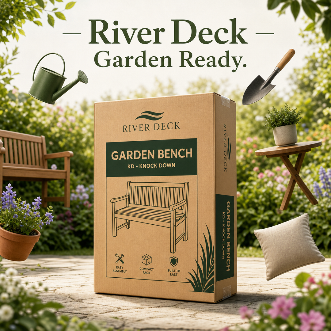 River Deck Garden Bench Kd Carton
