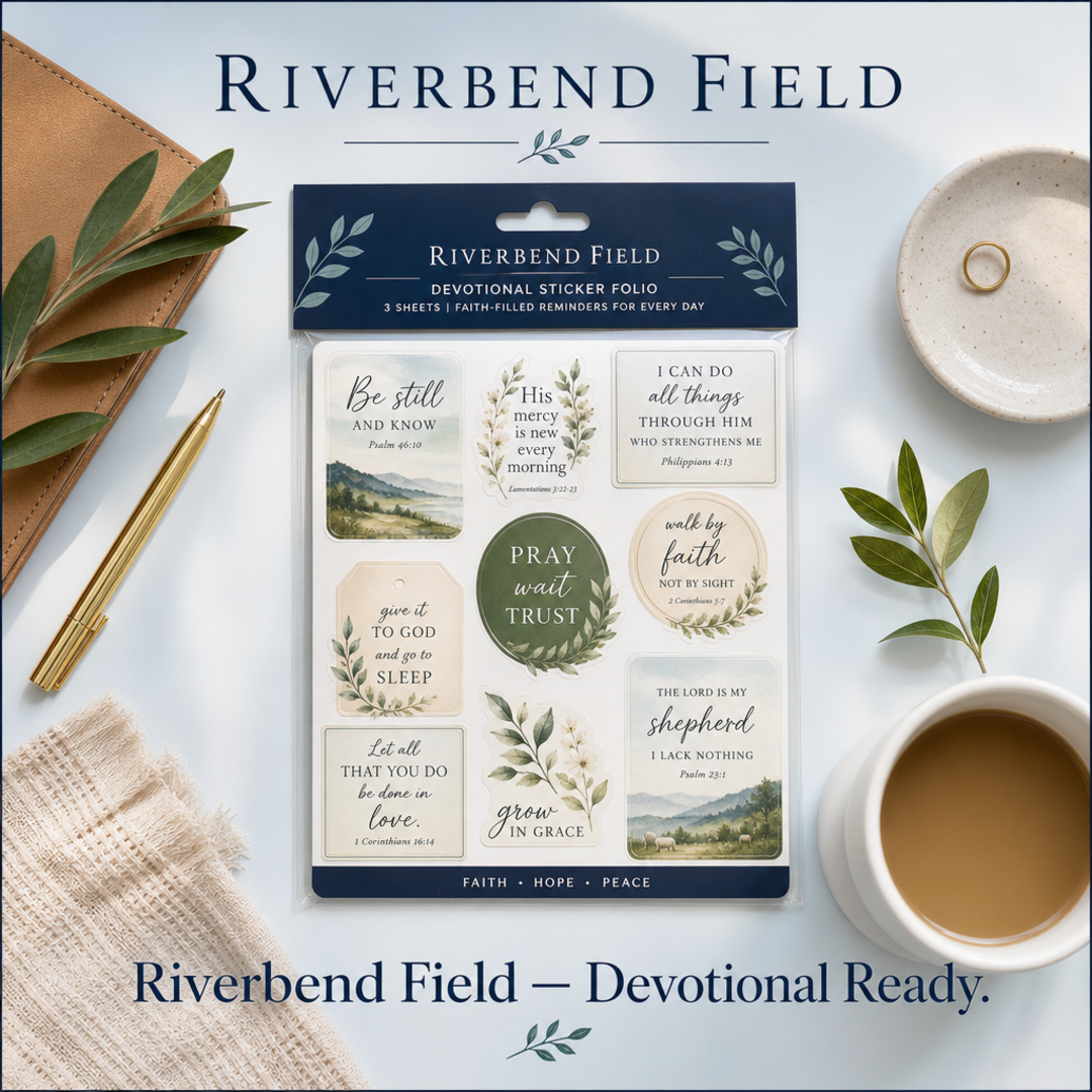 Riverbend Field Devotional Sticker Sheet Folio