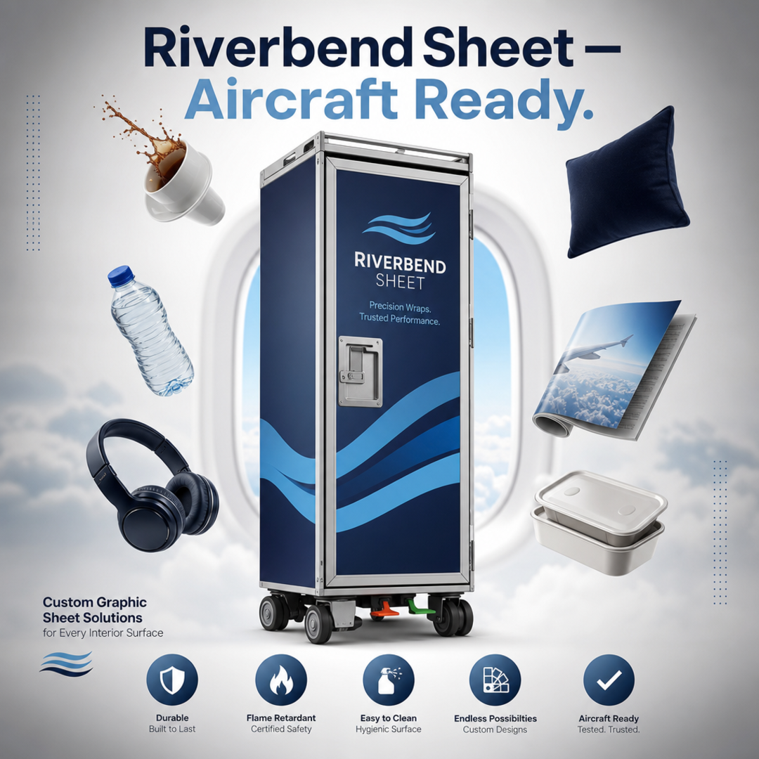 Riverbend Sheet Aircraft Galley Cart Graphic Wrap