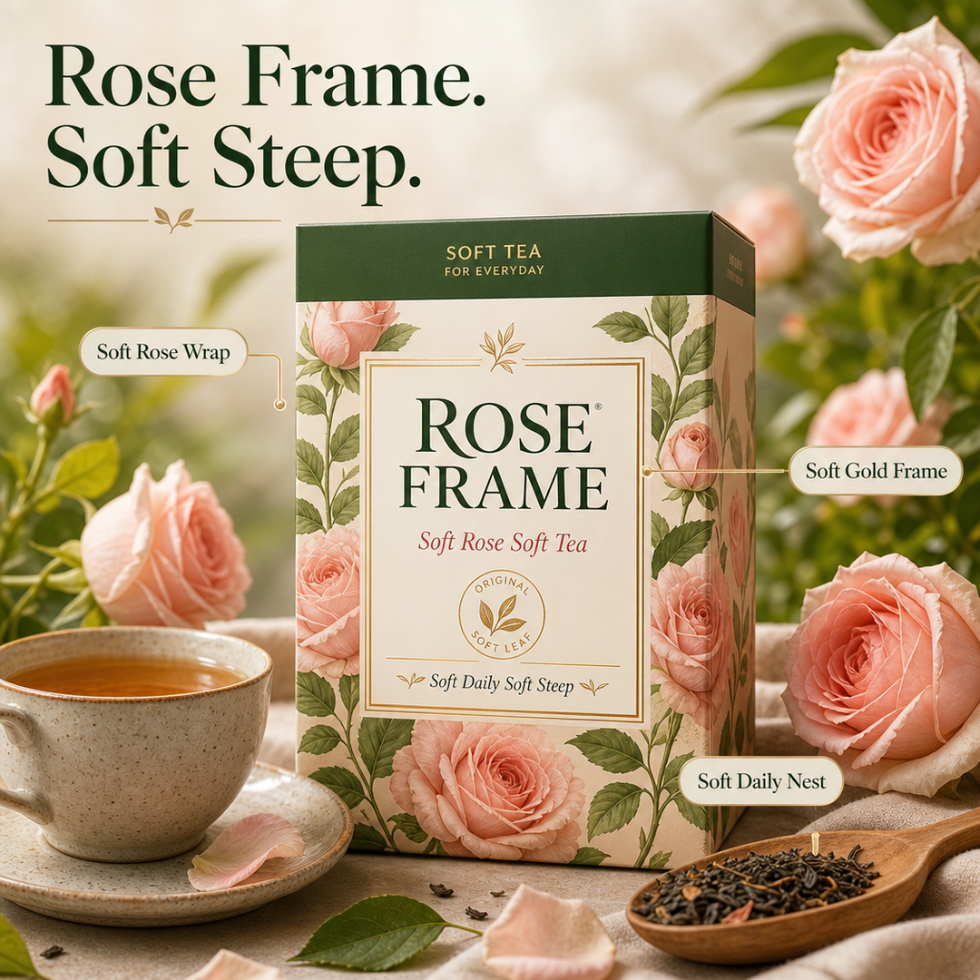 Rose Frame Soft Rose Tea Carton