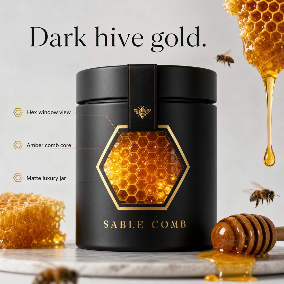 Sable Comb Noir Honey Jar