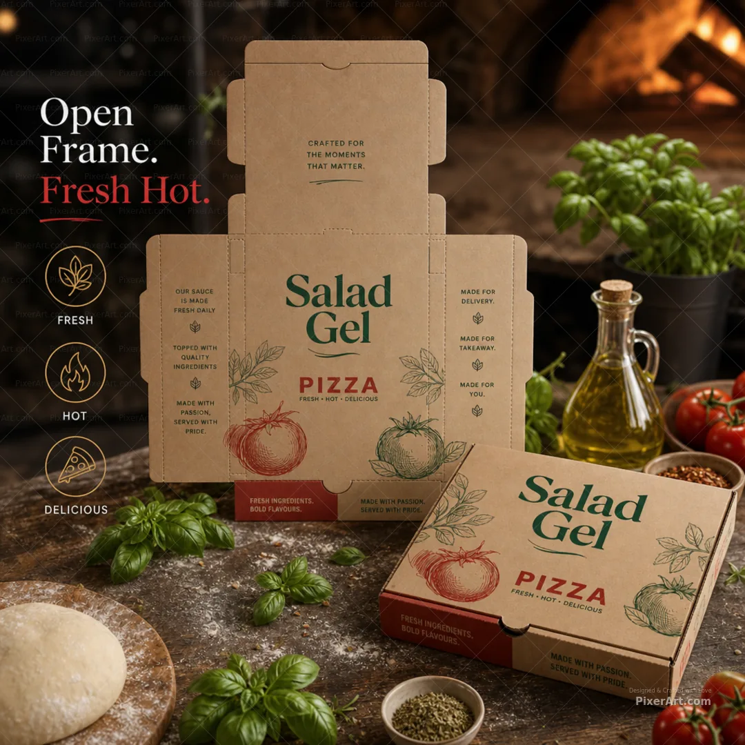 Salad Gel Pizza box