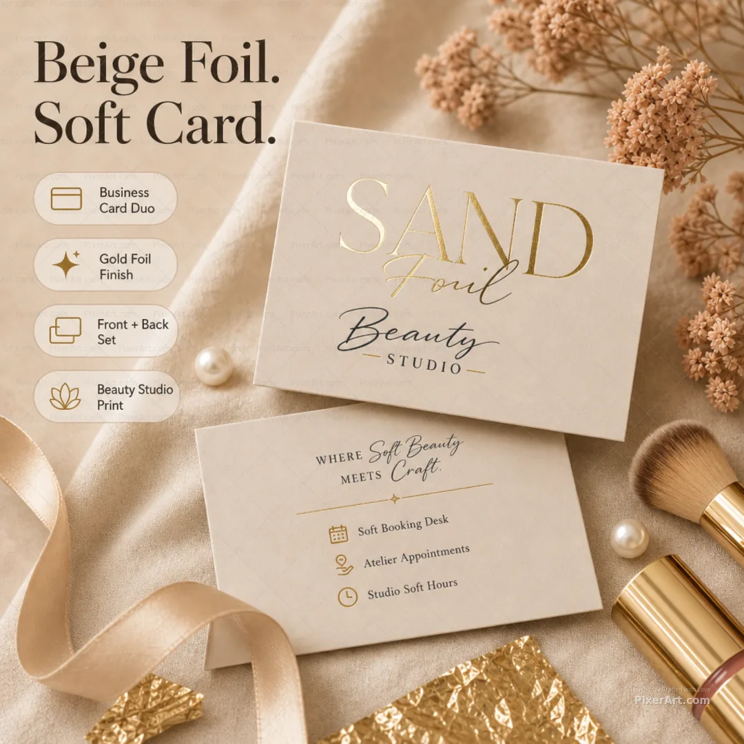 Sand Foil Beauty Card Set