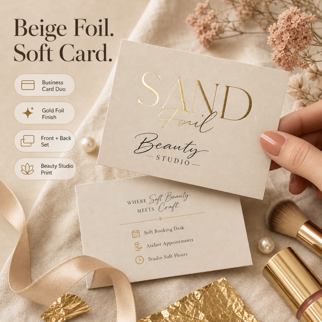 Sand Foil Beauty Card Set